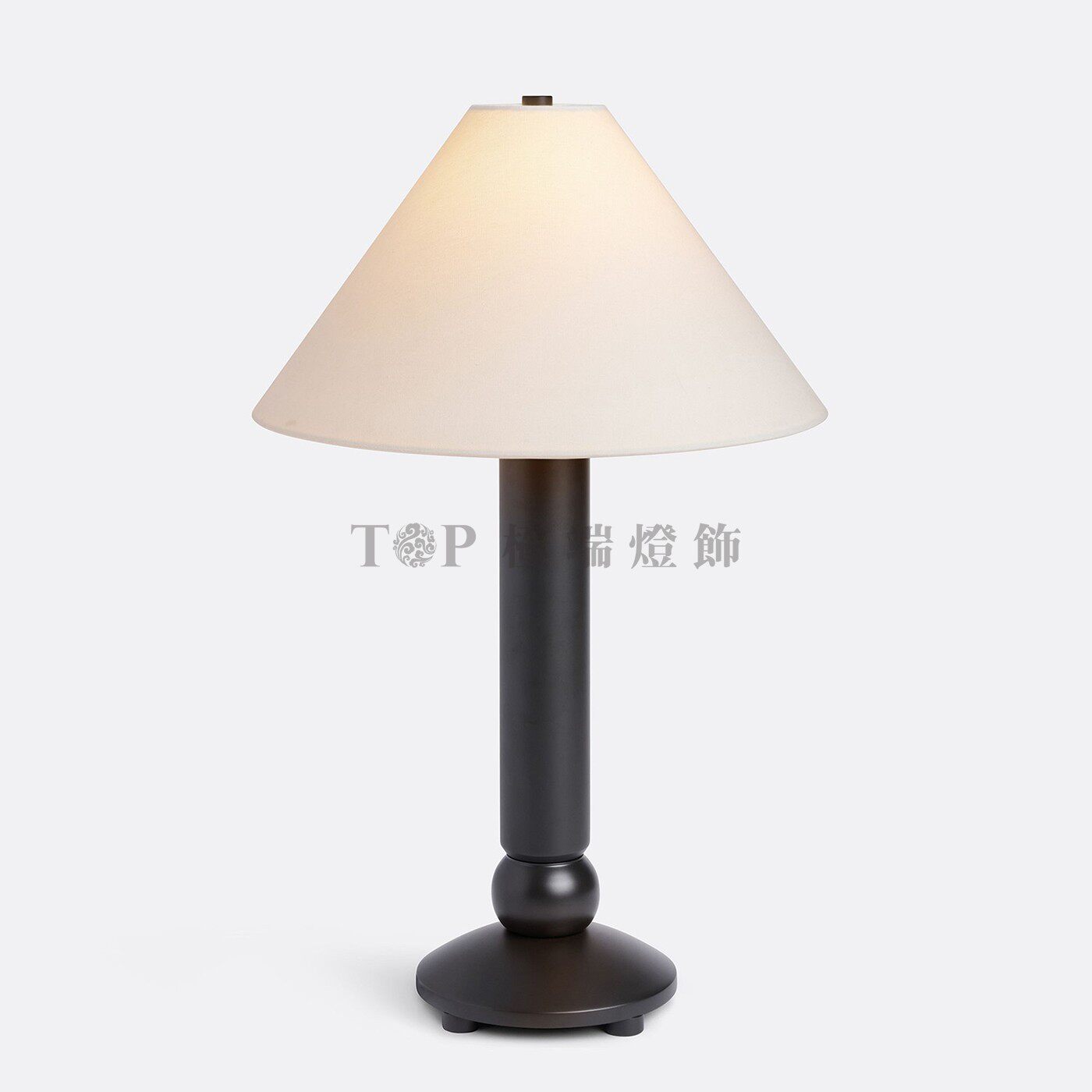 美式创意雕塑感立体锥形布艺落地灯立式大理石台灯客厅书房酒店灯