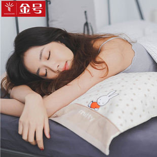 金号米菲枕巾纯棉男女成人家用卡通刺绣单人枕用厚实波点MF2029