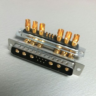 大电流D-SUB焊线公头13W6连接器 混合D-SUB焊线公头7+6芯连接器