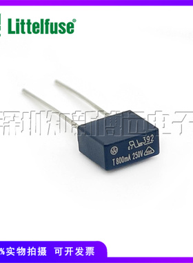 39208000000 力特392方形保险丝 T800mA250V TE5延时慢断塑封微型