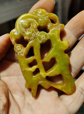玉石原石仿古玉老玉天然岫玉雕Z