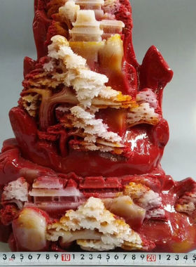 古玩收藏仿原石玉石寿山石雕黑青花迎客松大摆件客厅装饰品