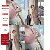 性感纯欲收腰凸显身材上衣 CCZEE 海盐可乐 自带胸垫颈带抹胸女夏