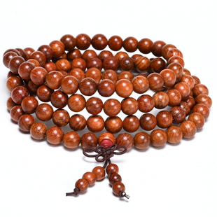 厂家直销缅甸黄花梨念珠8mm108颗草花梨佛珠手链似海南黄花梨手串