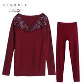 黛安芬高端FLORALE女士蚕丝丝柔薄暖暖菲尔保暖套装 117 754