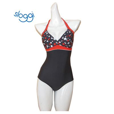 sloggi无钢圈聚拢挂脖修身游泳衣