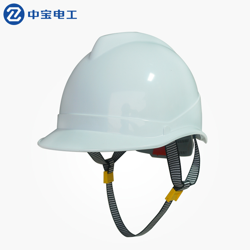 中宝电工电v型 力安全帽 高强度abs透气工程帽防砸白色头盔可印字