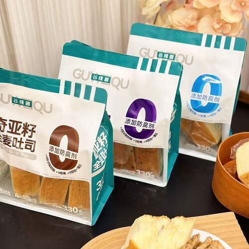 谷维趣全麦吐司超软奶香零添加奇亚籽味切片面包营养学生早餐代餐