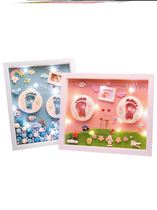 。 No mom, boy, dog, paw print, whole family, mud print, hair painting, umbilical cord, 1-2 three-dimensional hair cartridge