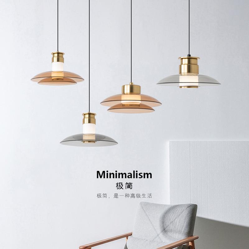 卧室床头吊灯现代简约高级感过道吧台创意升降小吊灯