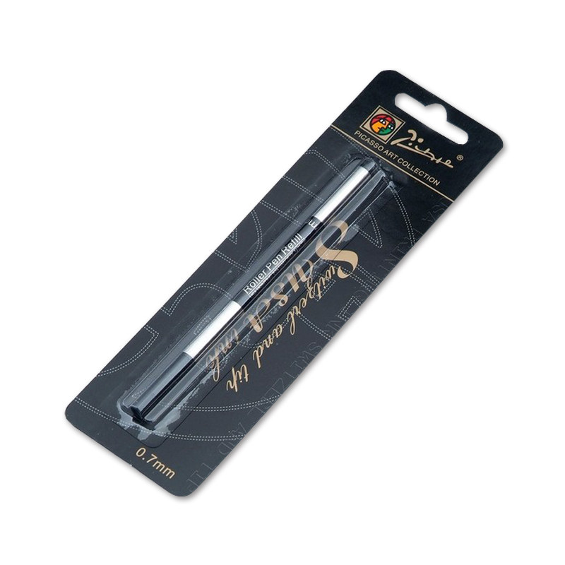 Pimio毕加索签字笔原装笔芯签字笔替芯0.5mm/0.7mm纯黑笔芯专用螺纹金属水笔替芯防水速干书写顺滑