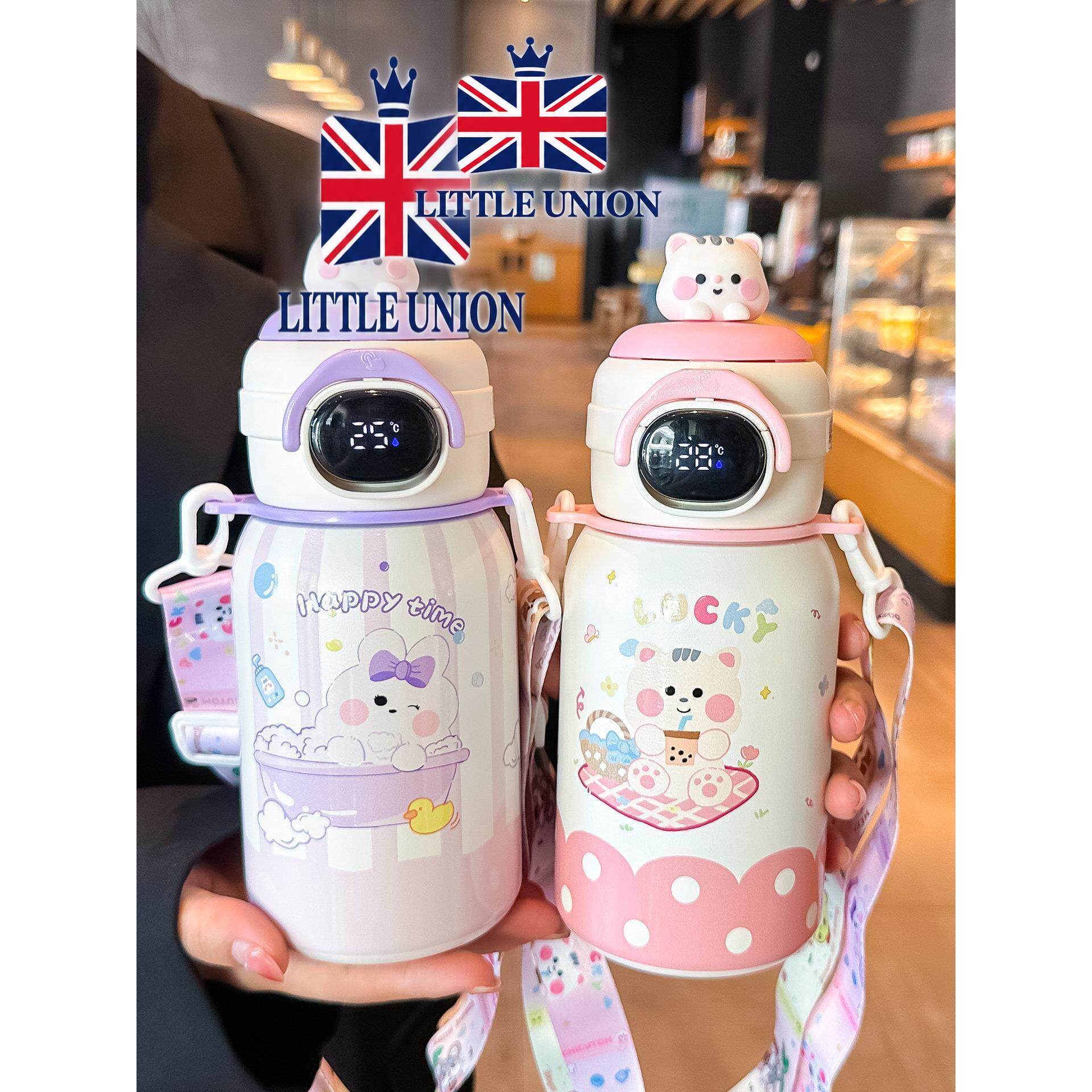 英国LITTLE UNION智能显温儿童保温杯女孩幼儿园可爱水杯学生上学
