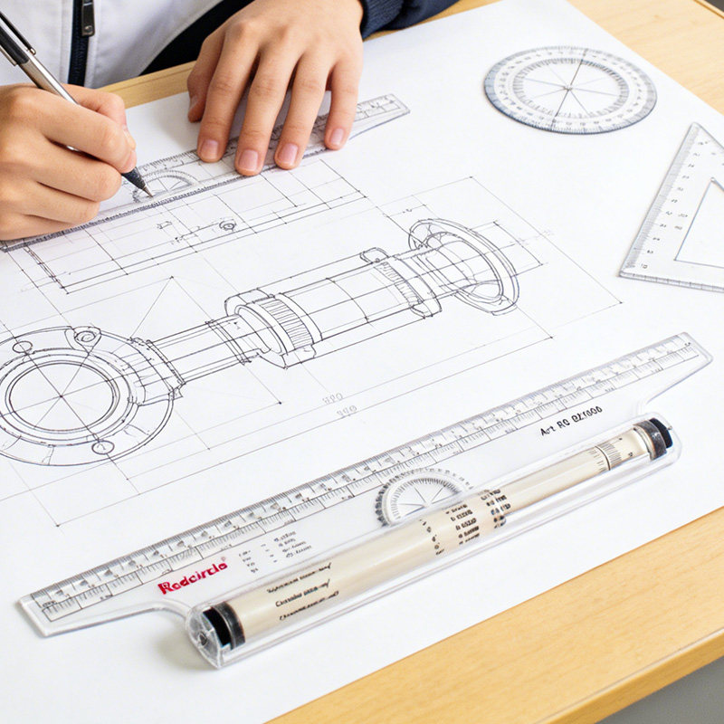 红环平行尺工程机械建筑设计制图专用室内设计测量工具 制图仪器