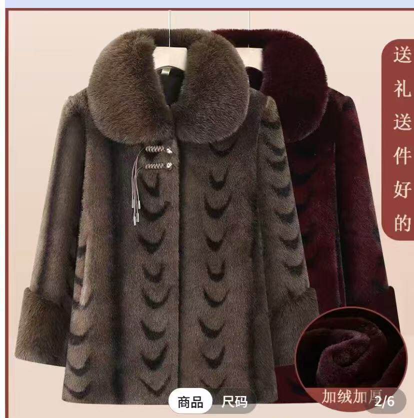 高档中老年冬装奶奶棉袄老年冬季棉衣女加绒加厚婆婆过年衣VL260