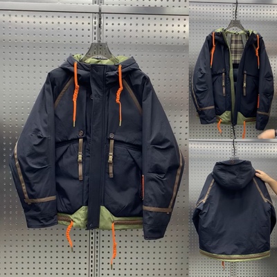 工装连帽休闲短款帅气加厚保暖