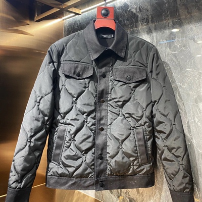 秋冬新款休闲翻领加棉厚款夹克青年男士外套网红同款韩版修身棉服