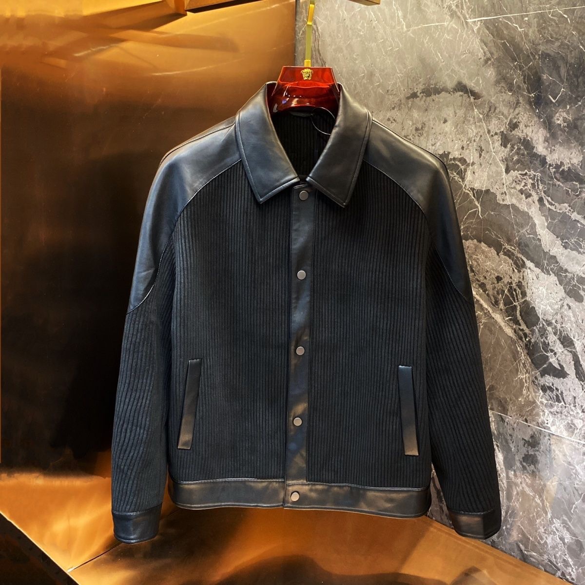 秋冬新款翻领条绒外套男欧货复古简约韩版休闲夹克时尚百搭上衣潮