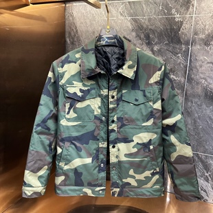 秋冬新款翻领薄棉服男款轻量化战术软壳户外夹克休闲棉衣迷彩外套