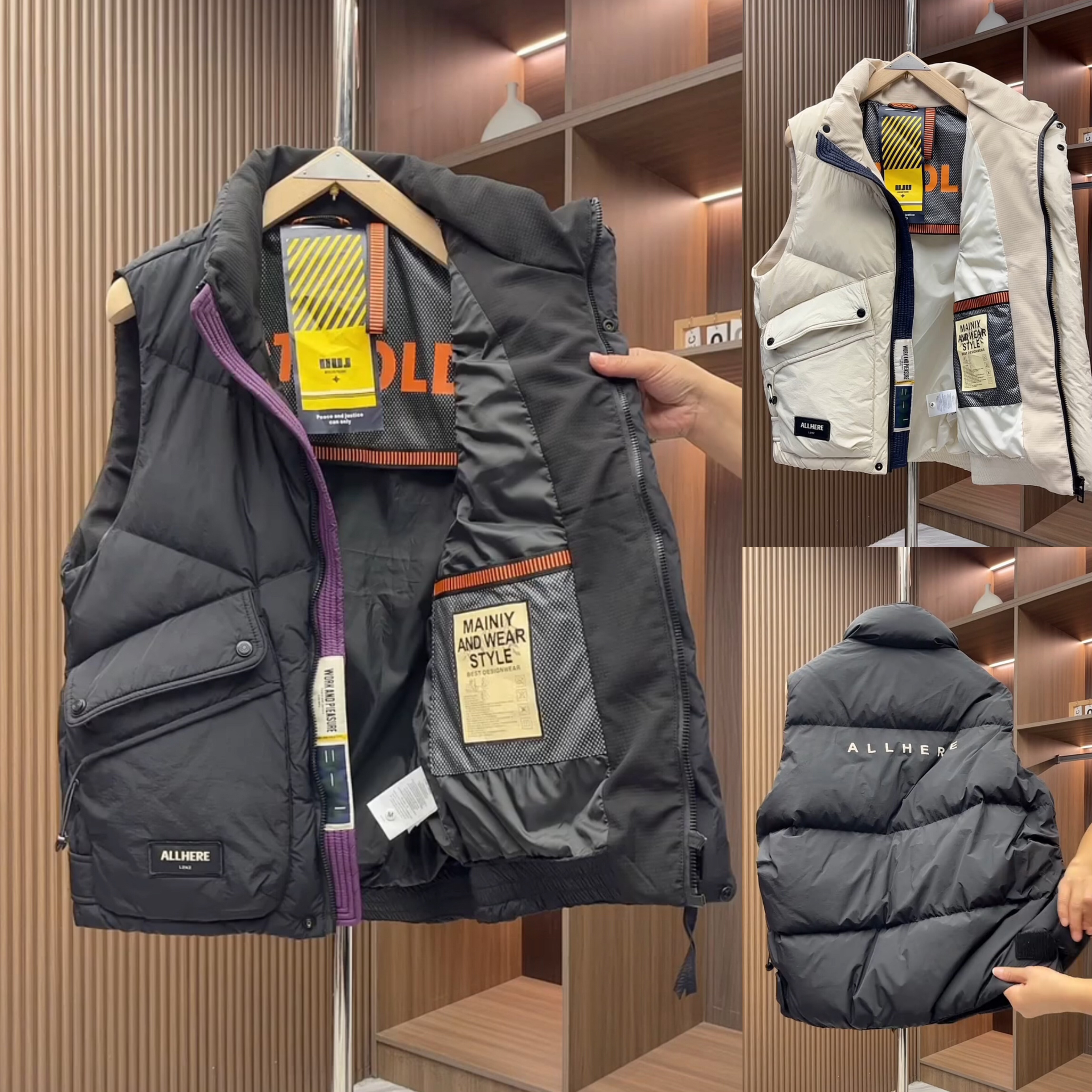 2025秋冬工装立领加厚棉马甲