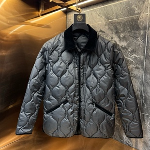 冬季新款欧货痞帅棉服男士休闲翻领加棉外套简约休闲韩版修身夹克
