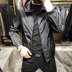 秋冬新款时尚夹克棉服外套欧货洋气帽款上衣潮流时尚休闲棉袄男士