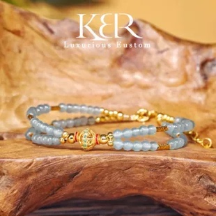 天然A货翡翠手串百搭 高定设计新款 KBR0725012 颖有尽有