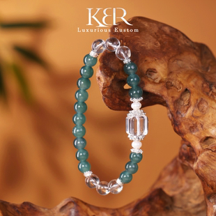 KBR0418002 高定天然A货翡翠手串简约百搭款 颖有尽有