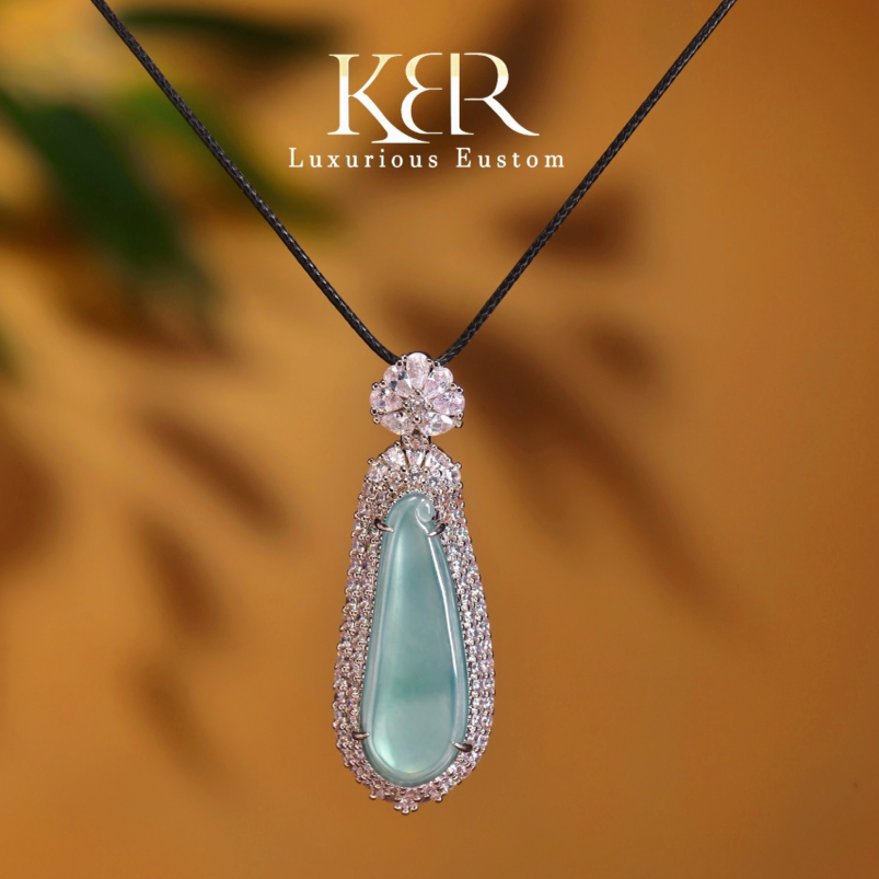 【小田专属】新款天然A货翡翠福瓜吊坠挂坠百搭简约KBR50524004