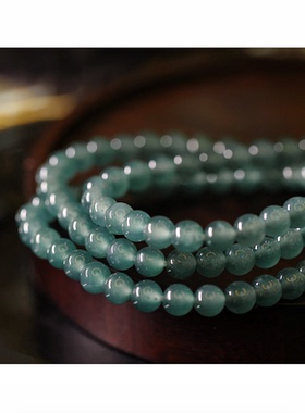 【颖有尽有】设计天然A货翡翠圆珠项链颈链百搭时尚6M+KBR251207