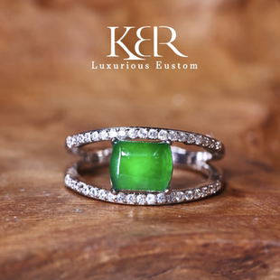 天然A货翡翠满绿蛋面简约百搭时尚 新款 JJCC0620009 颖有尽有