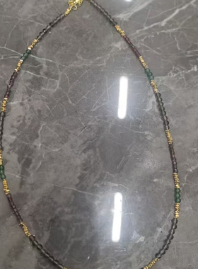 【烈儿宝贝直播间】天然A货翡翠紫水晶绿草莓晶项链KBR0418009