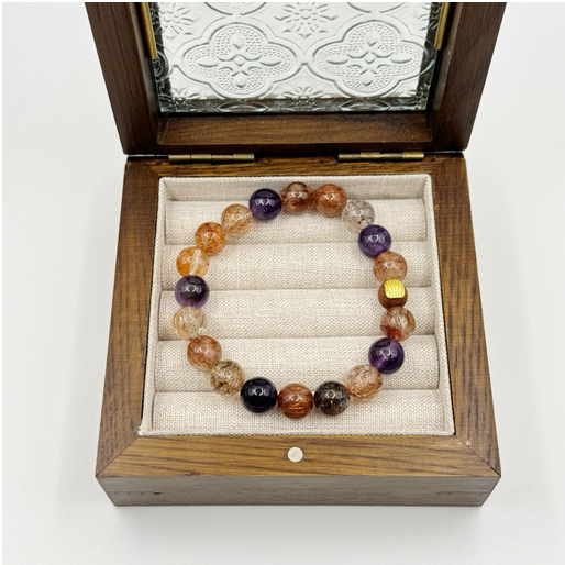 【颖有尽有】黑金超七8-9mmDIY水晶手串JJZL51126004