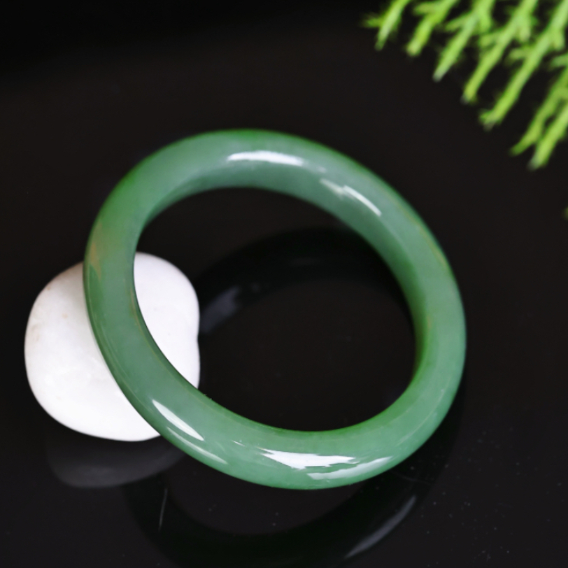 【颖有尽有】新款高级定制天然和田玉正圈粉青手镯JJLLF51021008