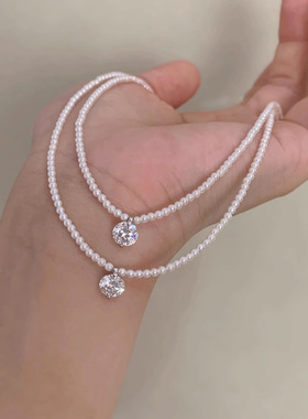 金店同款S925银baby珍珠项链女