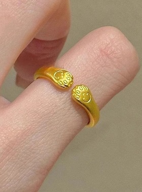 金店同款沙金饰品开口小号戒指