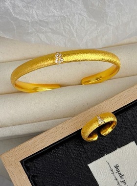 沙金（铜合金）复古点钻爆闪拉丝