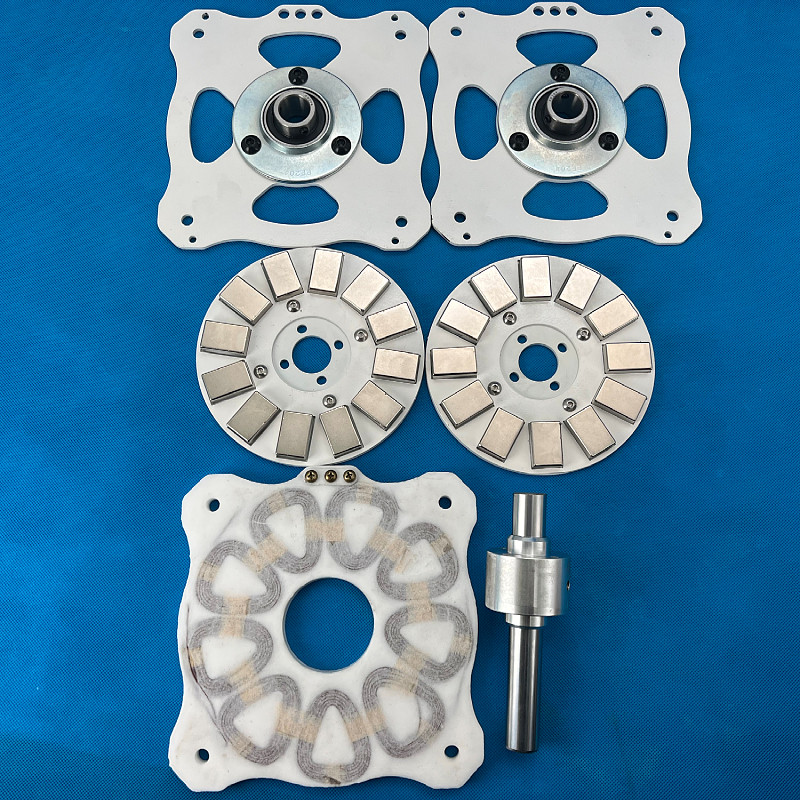 大功率diy盘式永磁无铁芯发电机 低速 高效率风力水力自由能探索