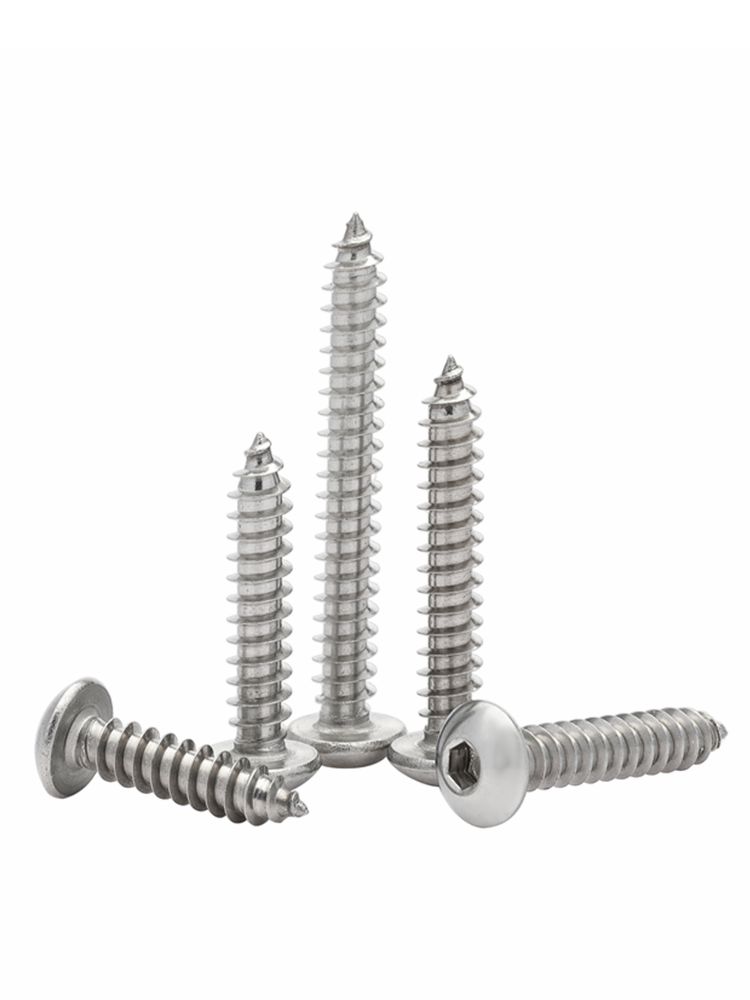 304 스테인레스 스틸 둥근 머리 육각 셀프 태핑 나사 팬 헤드|반원형 머리 나무 나사 둥근 컵 YUANBEI ZIGONG