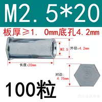 M2.5*20 Внешний диаметр 4,2 (100 капсул)