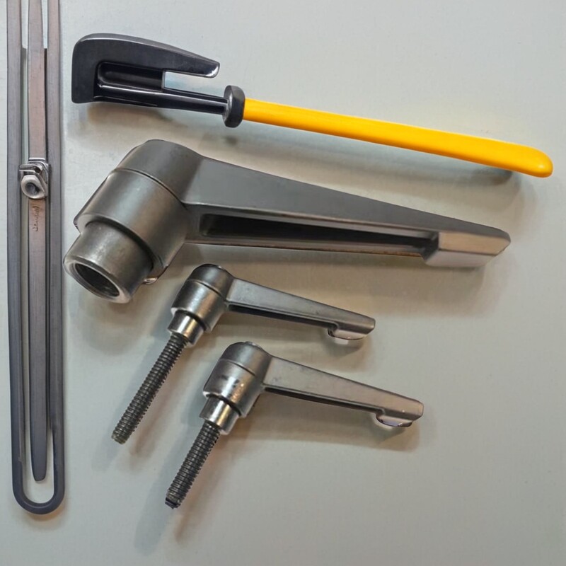 7字型棘轮把手L型快速自锁紧扳手旋转手拧螺栓可调位紧定手柄螺丝