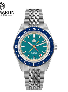SanMartin军魂手表夜光GMT两地时自动机械表男运动防水表SN0116G