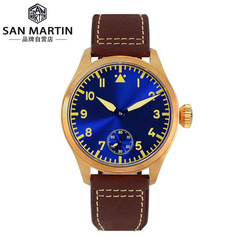San Martin The soul of customized Bronze Pilot watch Noctilucent Mechanics Penetration waterproof SN037in the Wristwatch , Watch  category - from Buy2taobao.com to provide professional Taobao agent buy service