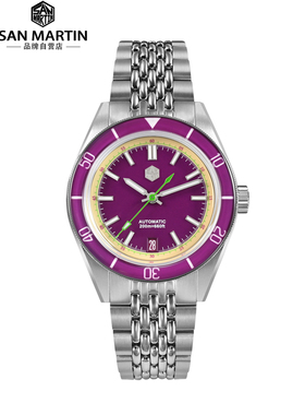 军魂手表不锈钢自动机械表男士夜光休闲防水表SN0116-B