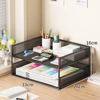 A4 desktop file rack, metal archive rack, file frame, multi-layer file storage rack, office folder storage box, bookshelf, bookstand, archive desk, stationery and supplies collection, storage rack thumbnail 7