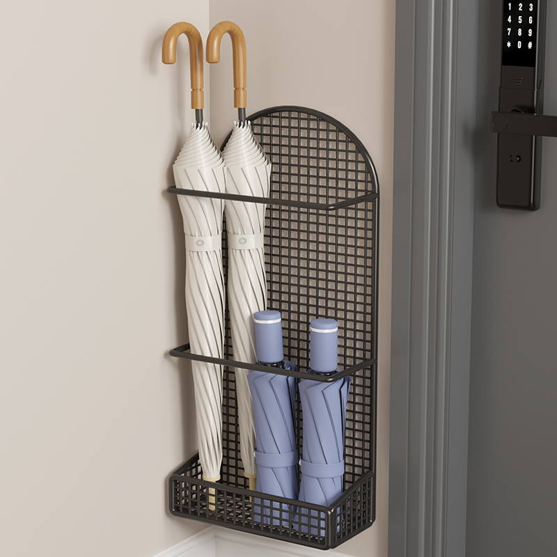 雨伞收纳架家用门口极窄免打孔壁挂式放伞桶