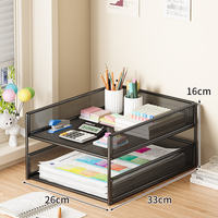 A4 desktop file rack, metal archive rack, file frame, multi-layer file storage rack, office folder storage box, bookshelf, bookstand, archive desk, stationery and supplies collection, storage rack thumbnail 3