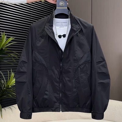 新款潮牌时尚宽松拼接设计外套