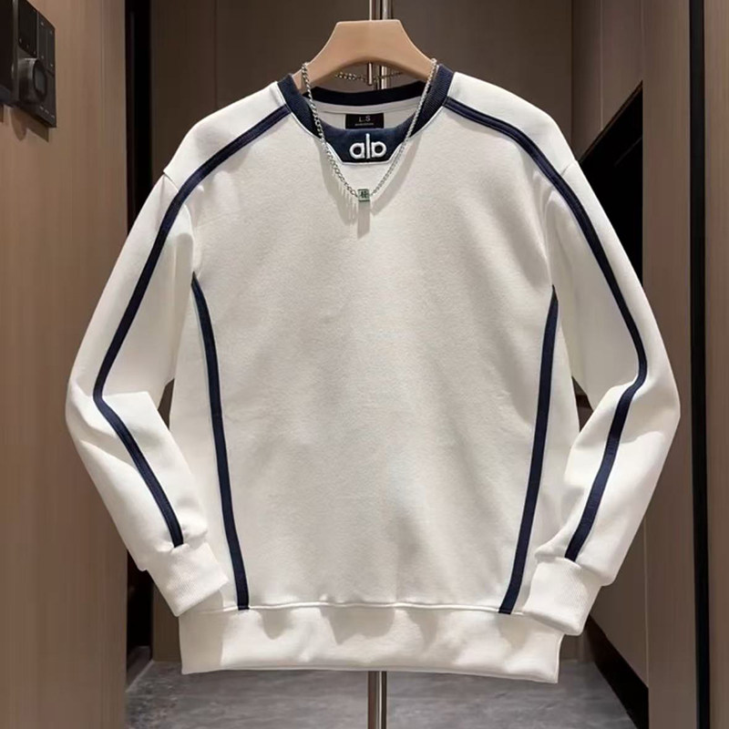 韩版加绒卫衣男款炸街潮牌帅气条纹休闲上衣秋冬季2025新款外穿潮