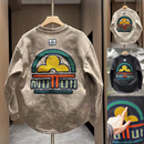 卫衣秋冬季 上衣男款 新款 百搭圆领长袖 加绒加厚时尚 太阳花刺绣男士