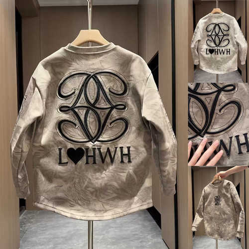 复古风潮流长袖扎染设计感男打底衫网红潮牌美式加绒圆领气质卫衣